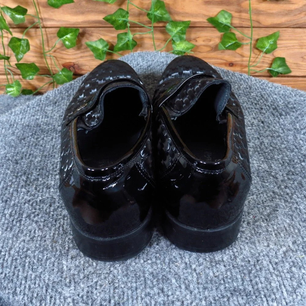 Good Man Hand Made Mens Loafer Size 39 Formal Dress Shoe Black Grey Textured